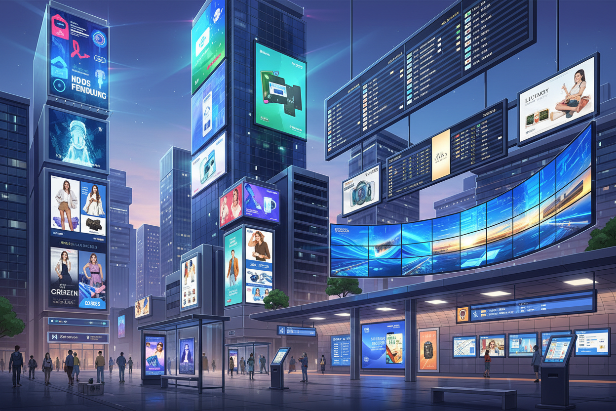 digital out of home screen type examples