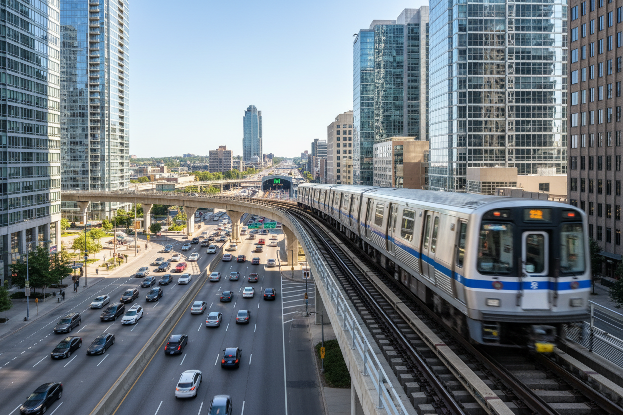 highway and subway transit
